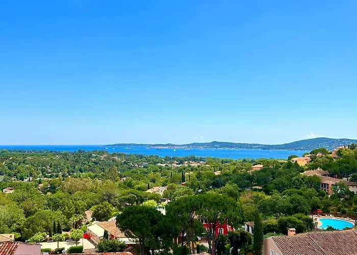 Avec Vue Sur Le Golfe De St Tropez- Climatisation Grimaud